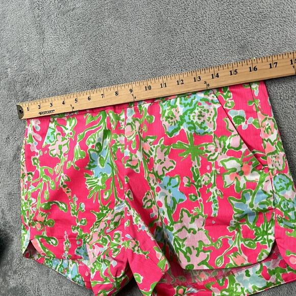 NEW Lilly Pulitzer 4 100% Cotton Pink Floral Women's Shorts - Picture 8 of 13